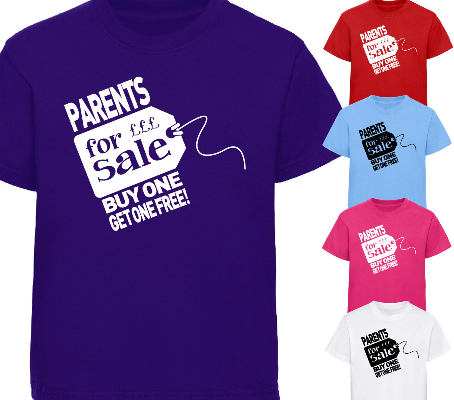 Parents For Sale T Shirt Childrens Boys Girls Tshirt Kids Fun Top Funny Gift Beyondsome