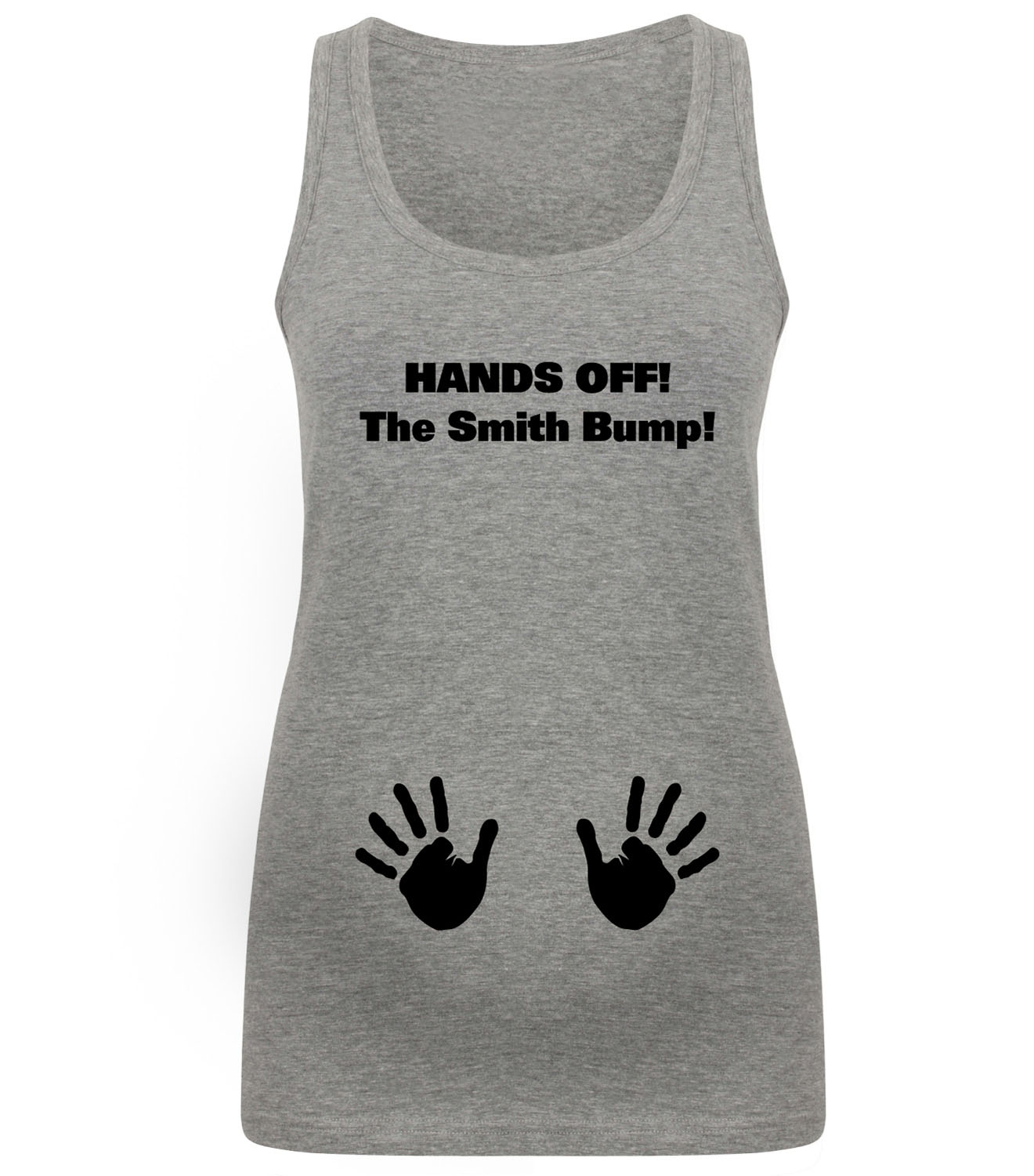 Maternity Vest beyondsome Womens Personalised Hands Off The Bump