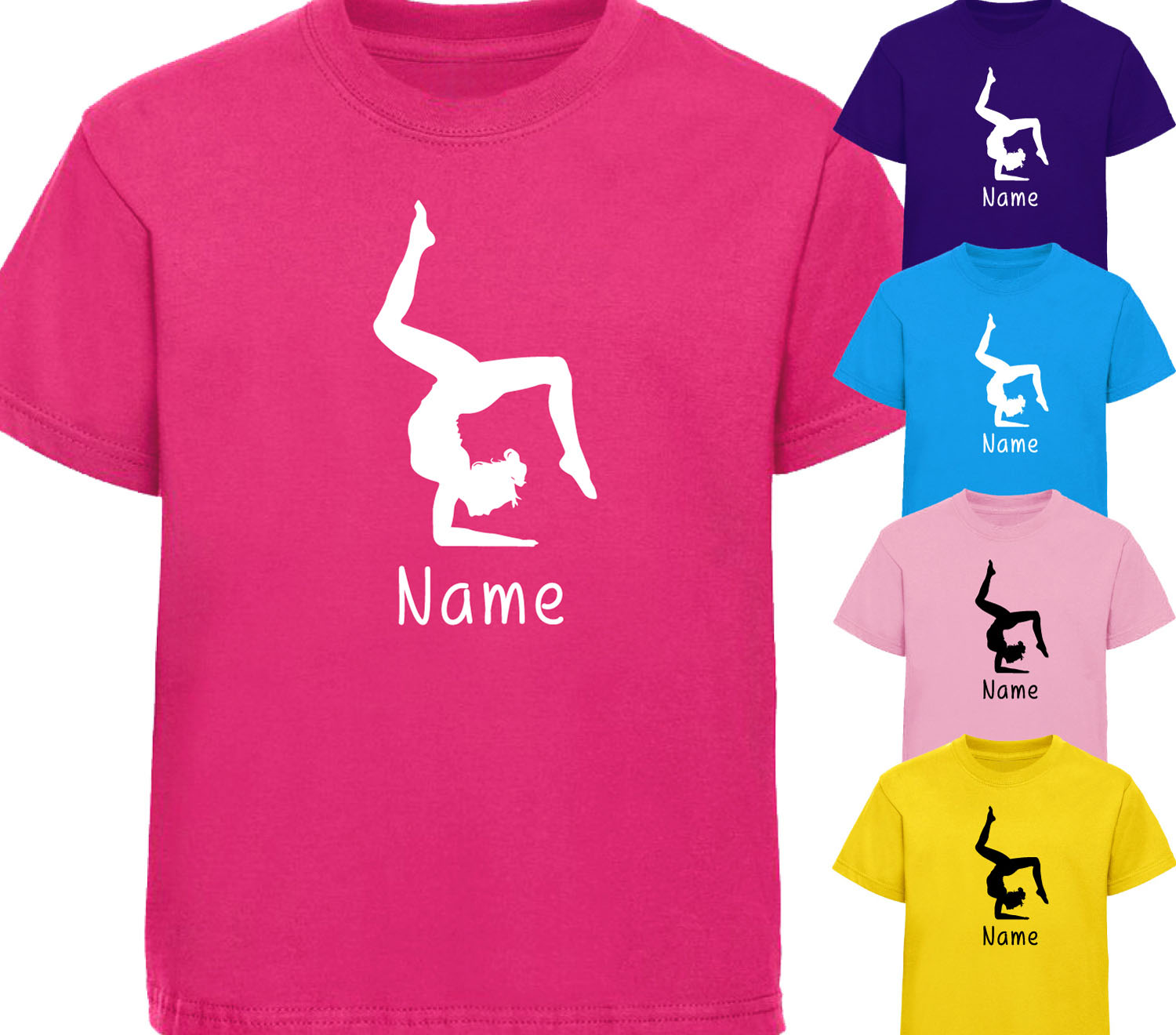 Personalised Gymnastics T Shirt Gymnast Boys Girls Tshirt Kids Childrens Gift Beyondsome