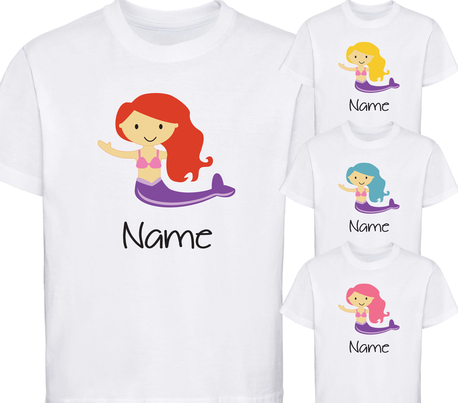 Mermaid birthday outlet party shirts