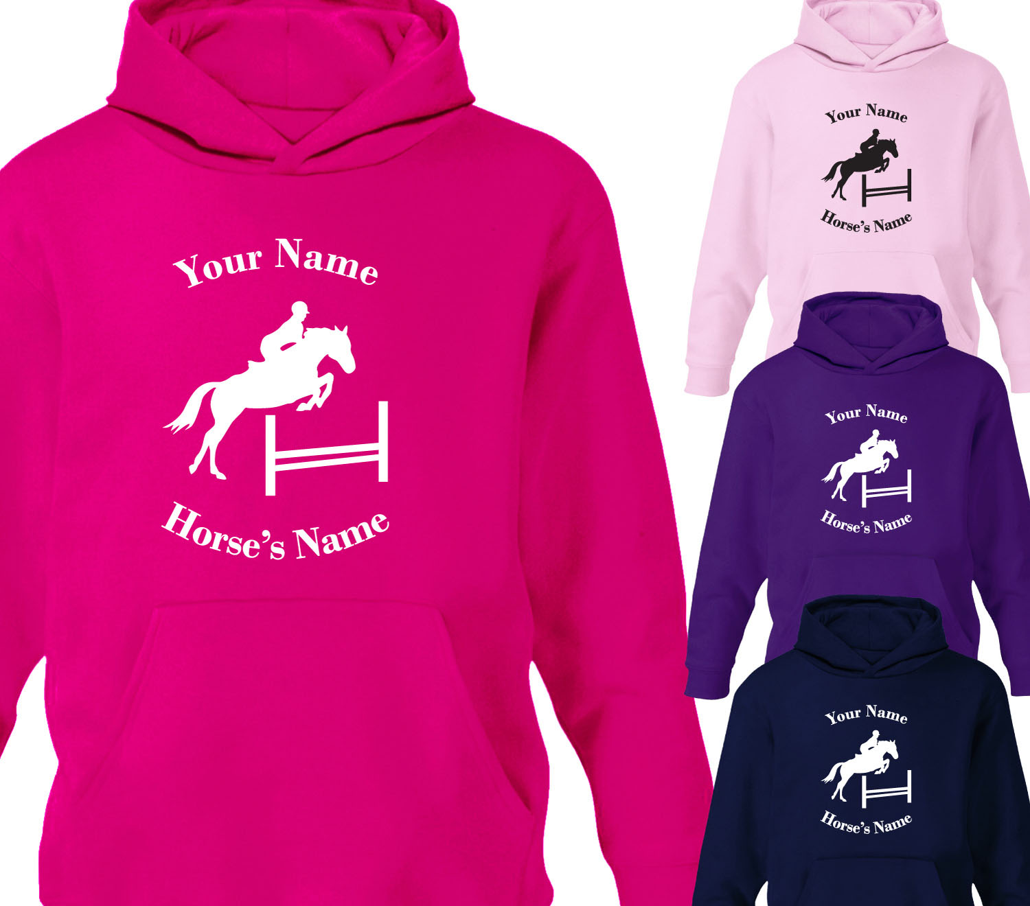Personalised cheap horse hoodies