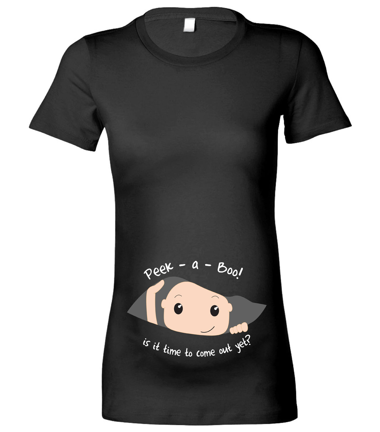 Baby peeking t 2024 shirt