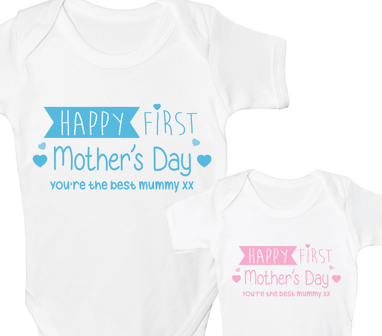 'Mummy. Happy Mothers Day ' boys gift Personalised baby bodysuit vest babygrow 