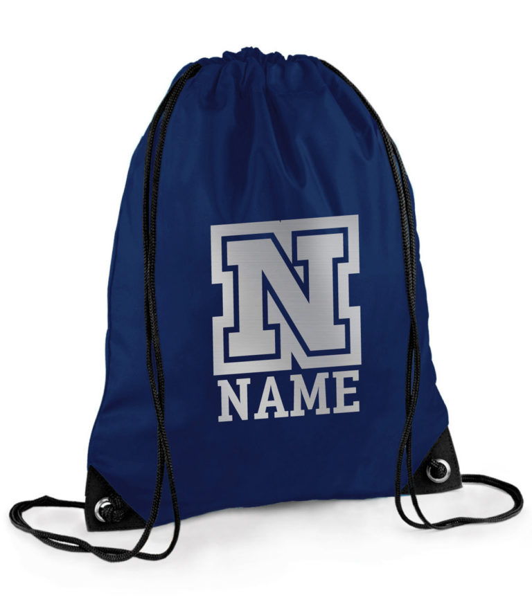 Personalised School Pull String Bag Boys Girls Drawstring Sports Kit Any Name Beyondsome