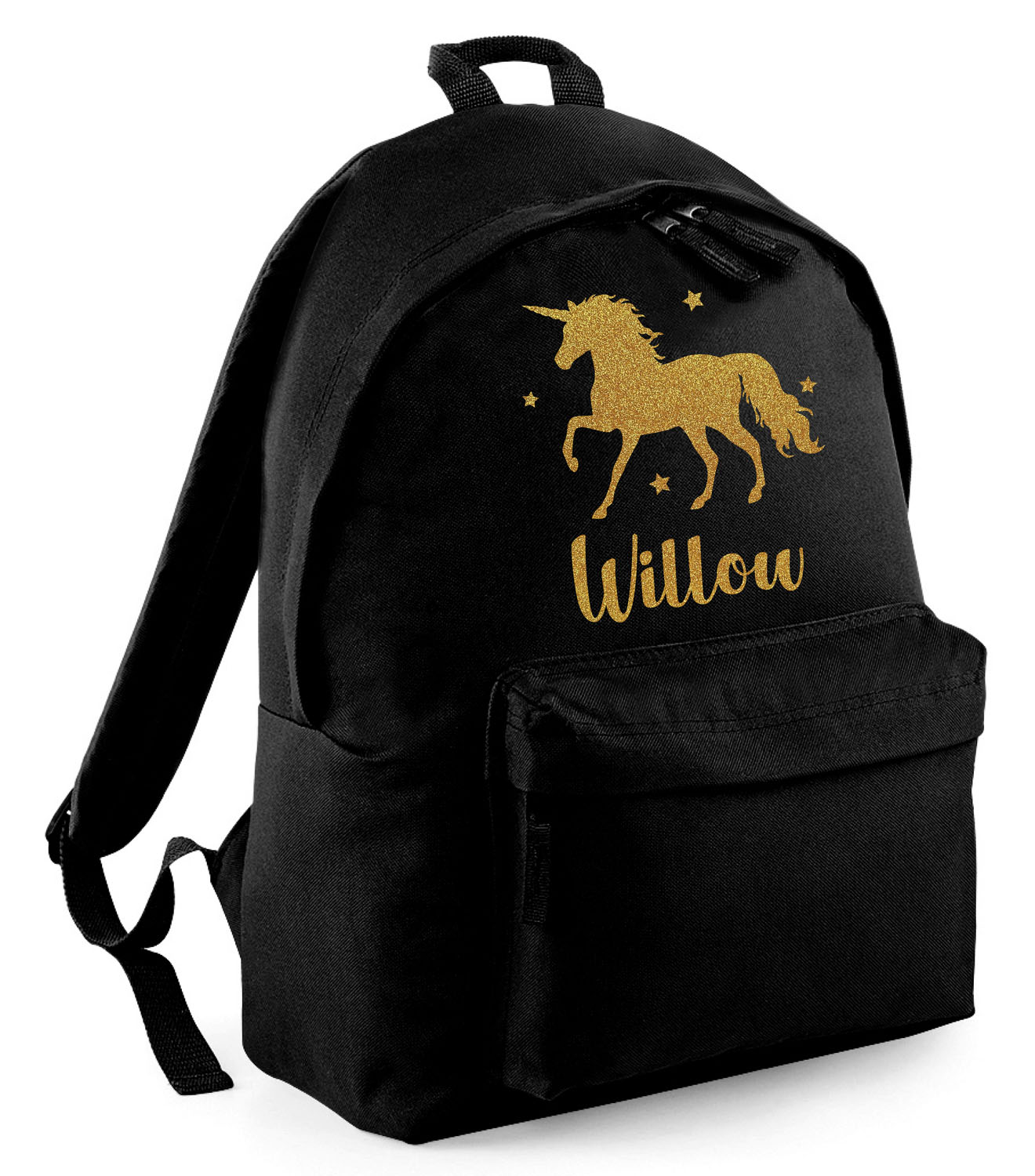 Personalised School Unicorn Backpack Girls Glitter Kids Horse Ride Rucksack Bag Beyondsome