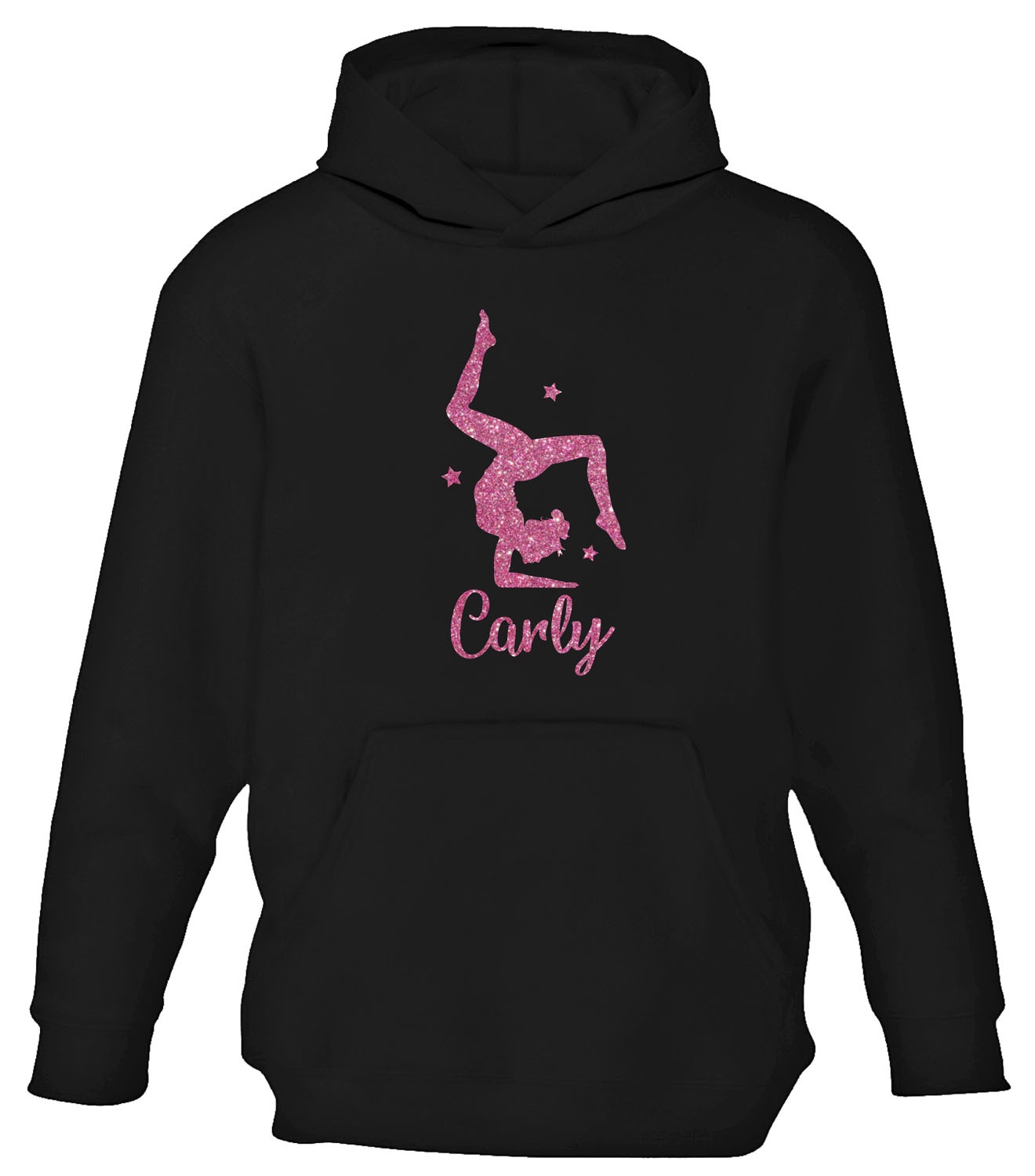 Personalised Girls Gymnastics Glitter Hoodie Dance Gymnast Top Hoody ...