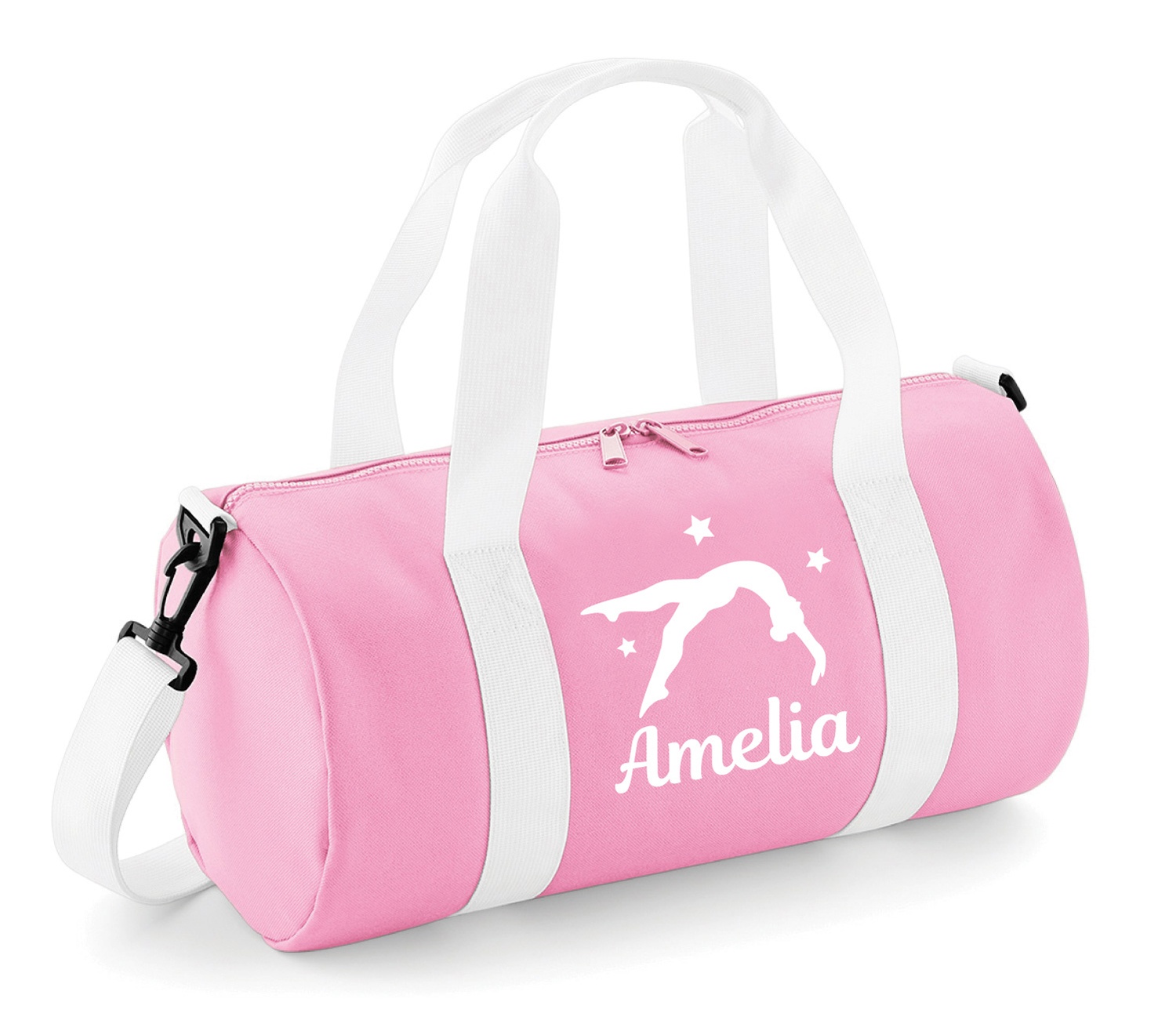 Personalised Girls Gymnastics Flip Pink Uniform Gym Kit Kids Bag Gift