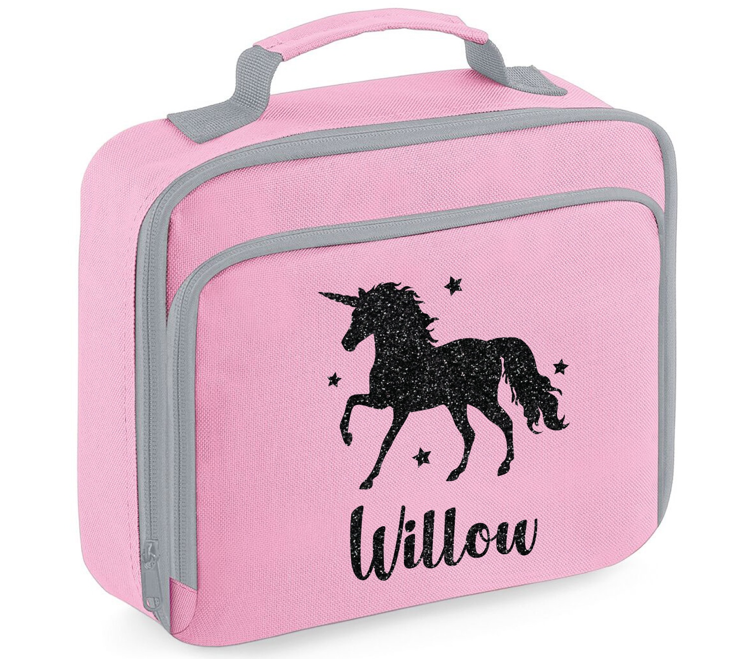 Personalised Kids Lunch Box Bag Unicorn For Girls Insulated Pink ANY NAME 