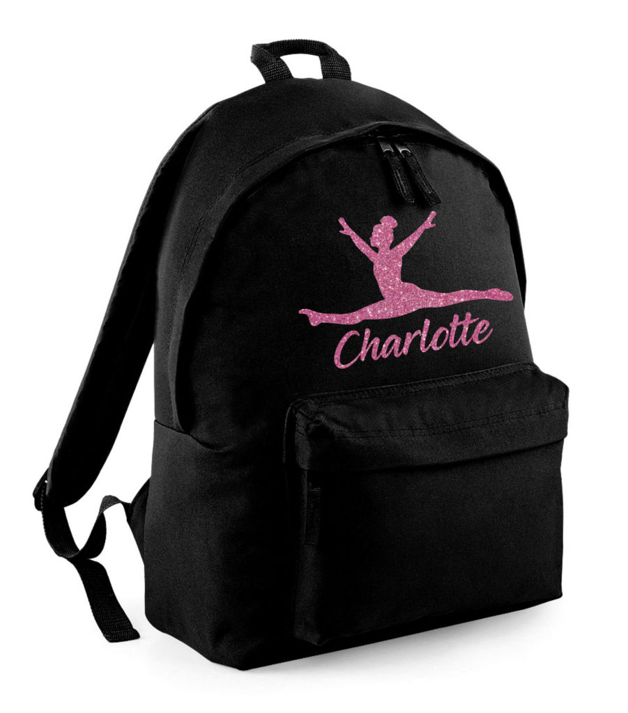 Personalised Gymnastics Splits Backpack Gymnast Dance Girls Childrens