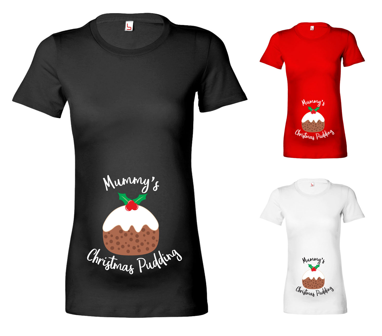 Christmas Maternity T Shirt Womens Pudding Pregnancy Top Xmas T Shirt Gift Beyondsome