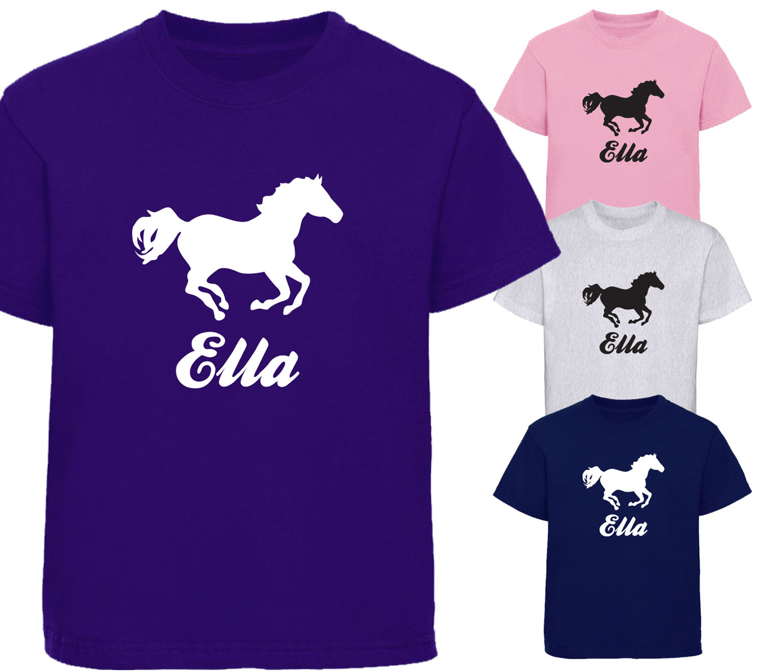 Personalised Childrens Horse Riding Kids T Shirt T Shirt Top Girls Gift