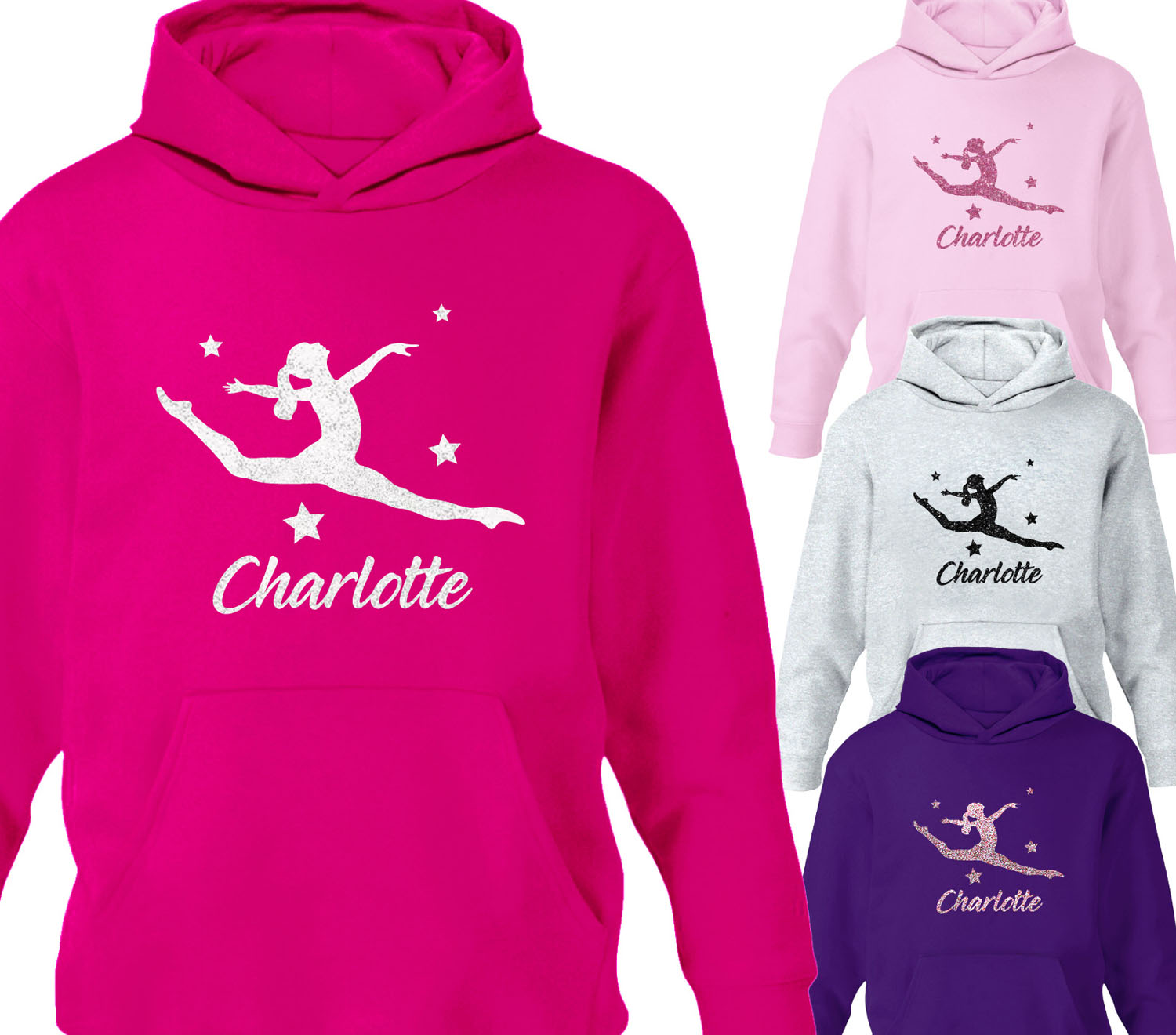 Gymnastics personalised hoodie top