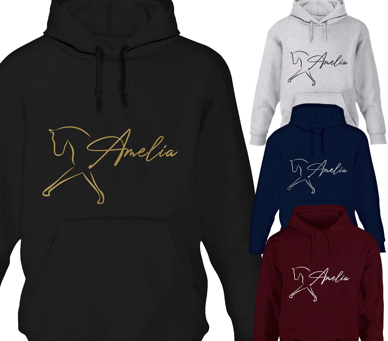 personalised equestrian hoodies
