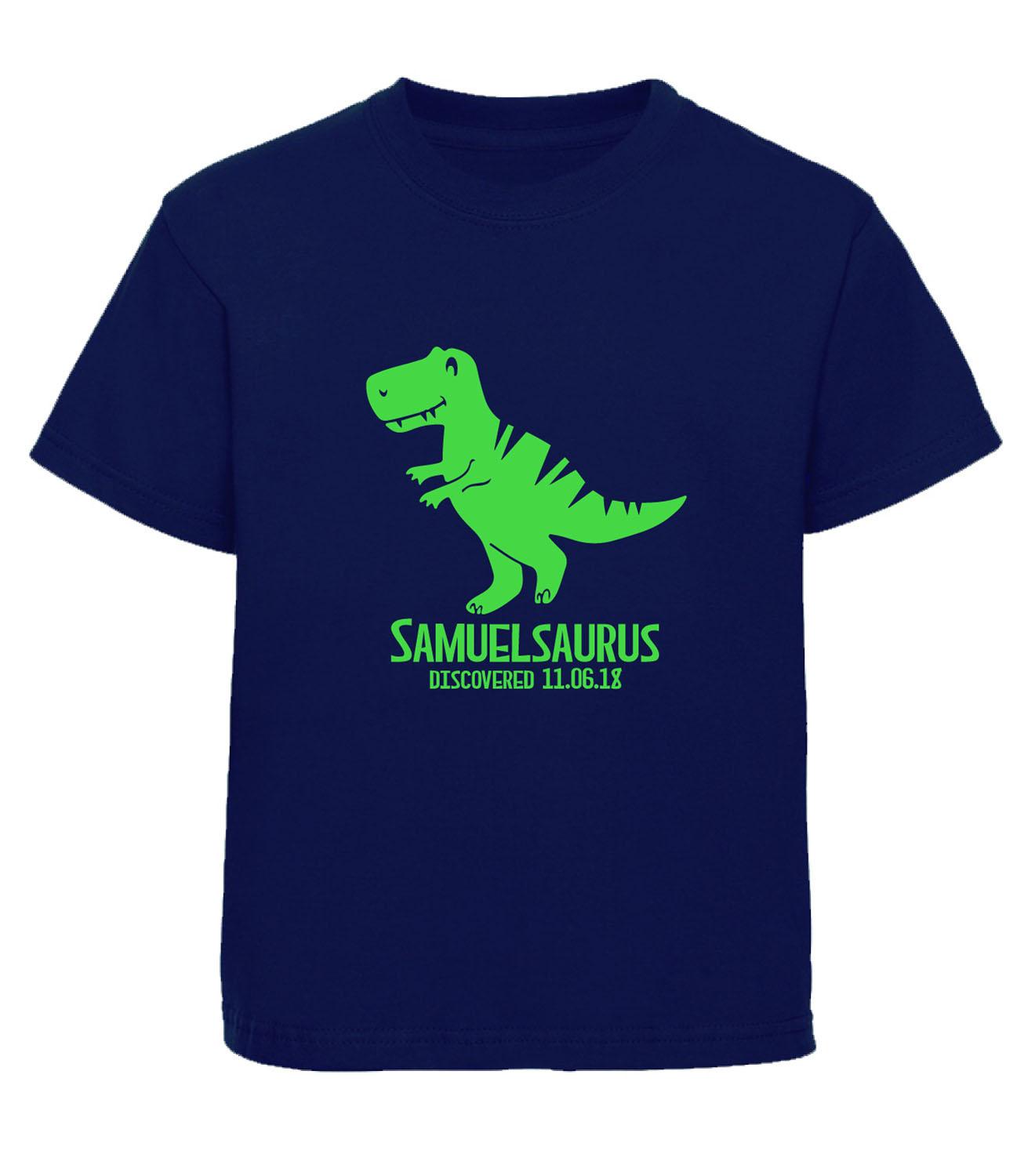 Personalised Dinosaur T-REX With Any Name Boy Girl Birthday T-shirt kids 