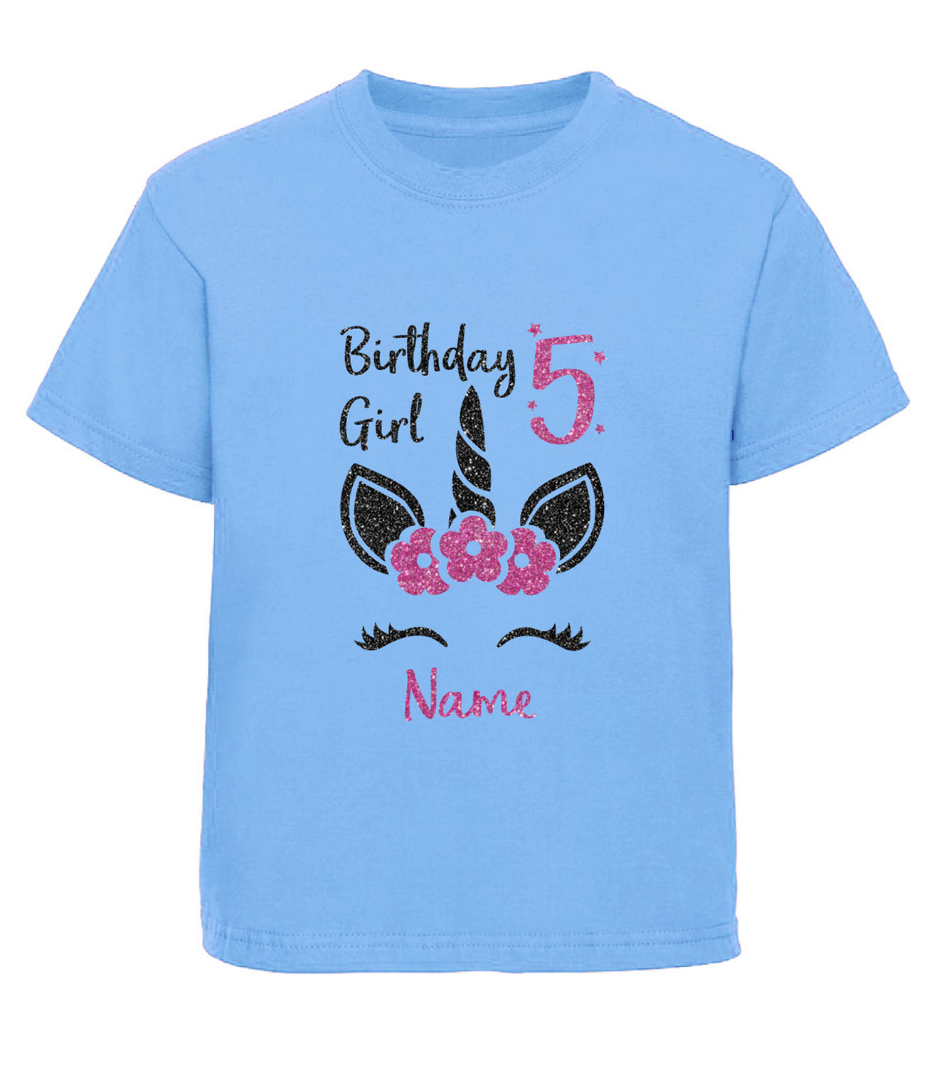 Glitter birthday shop girl shirt