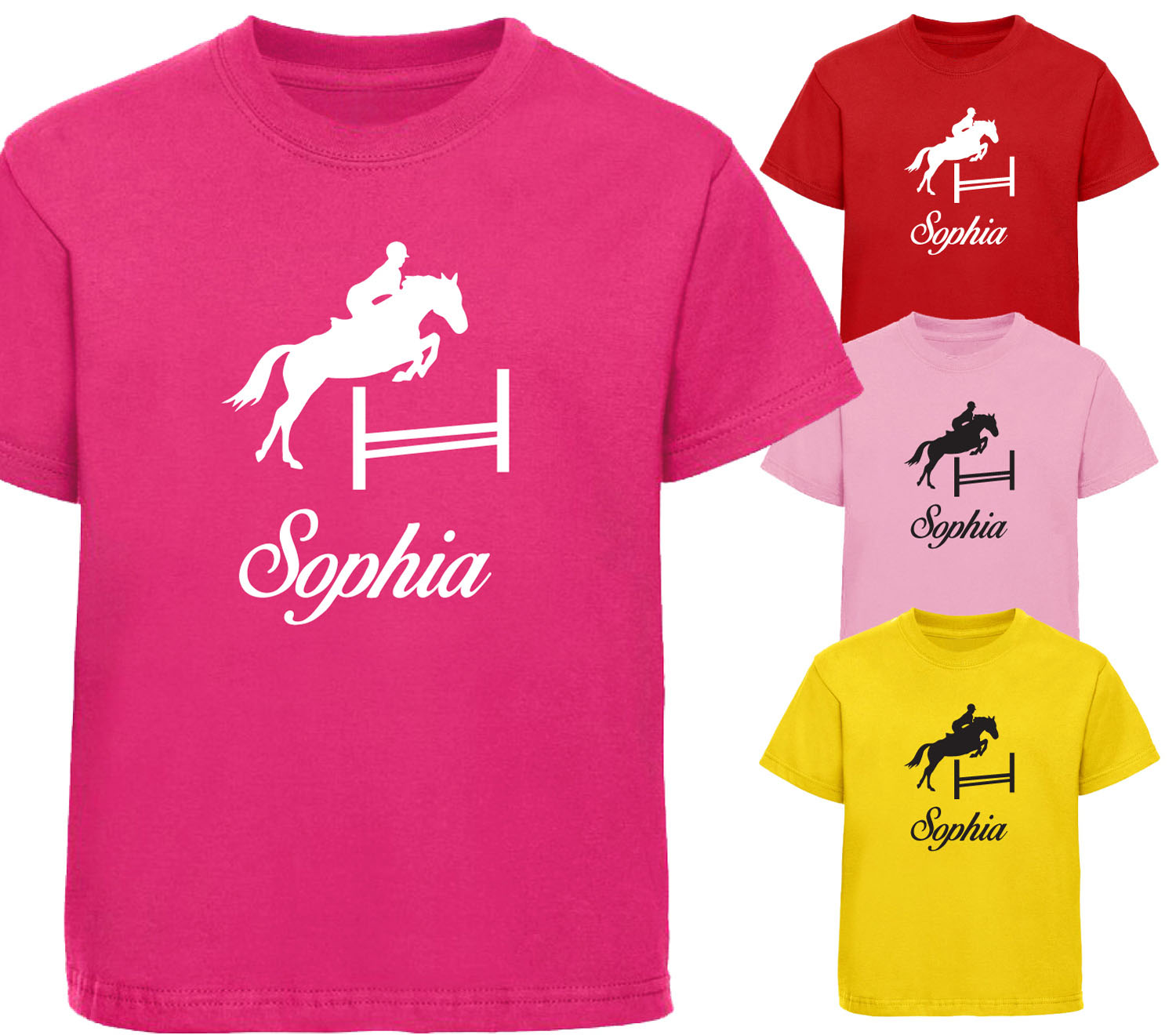 PERSONALISED HORSE T-SHIRT GIRLS CHILDRENS RIDING T SHIRT KIDS EQUESTRIAN GIFT 