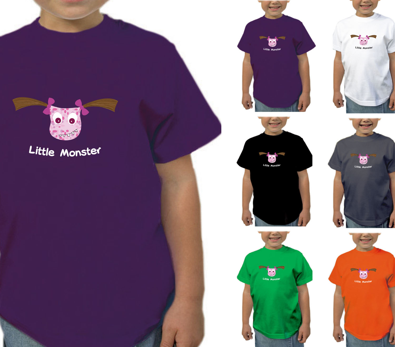 Childrens Halloween Spooky Little Monster Girls Boys T Shirt Kids Top Gift Beyondsome