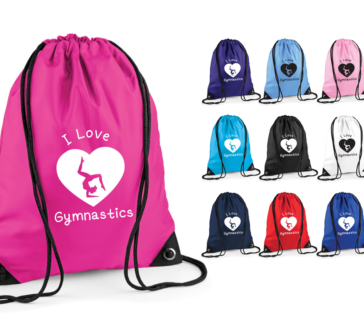 beyondsome Personalised Dance Barrel Bag Gymnastics Girls Glitter Childrens School PE Kit