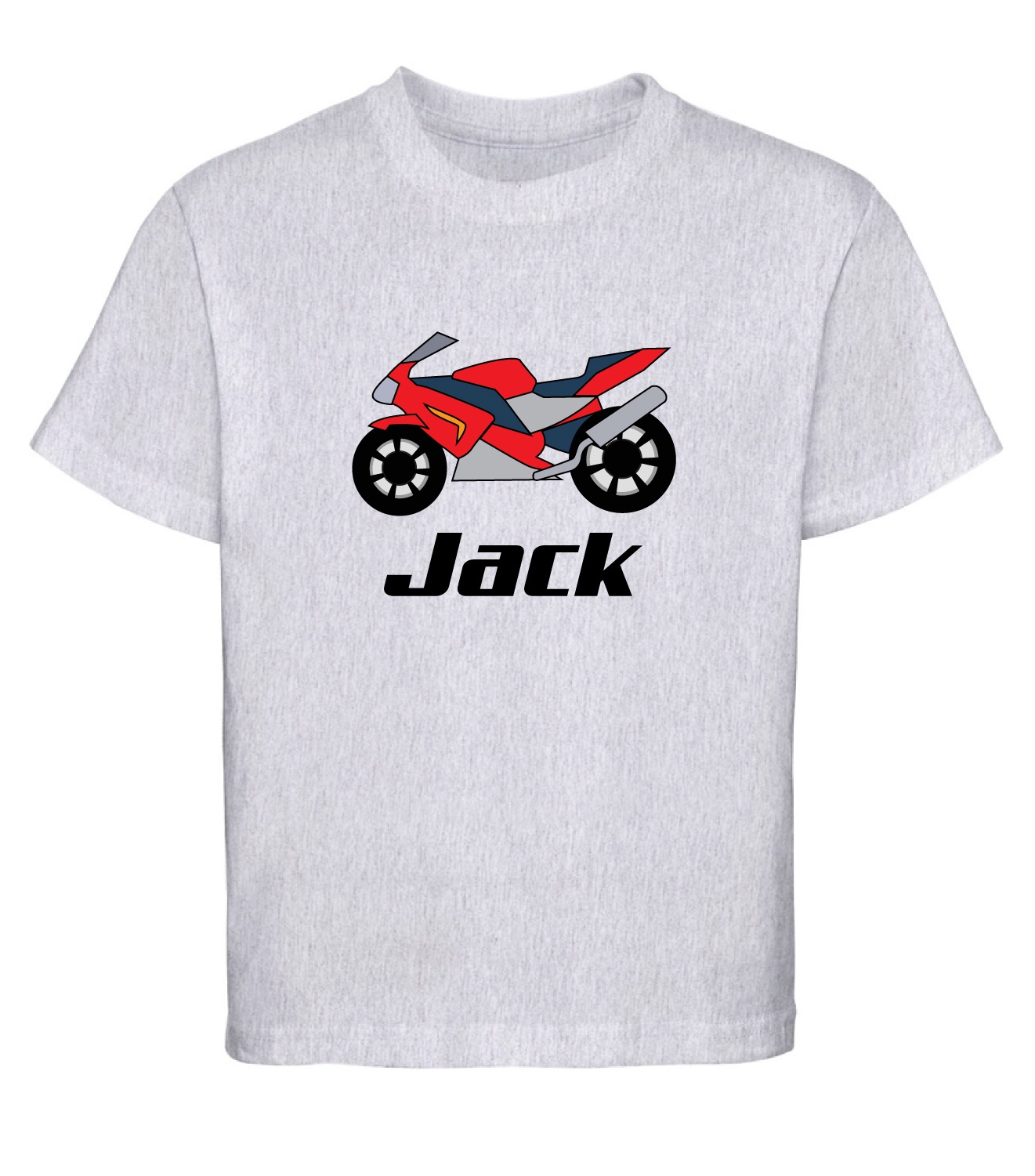 Personalised Motorbike T Shirt Sport Motorcycle Boys Girls
