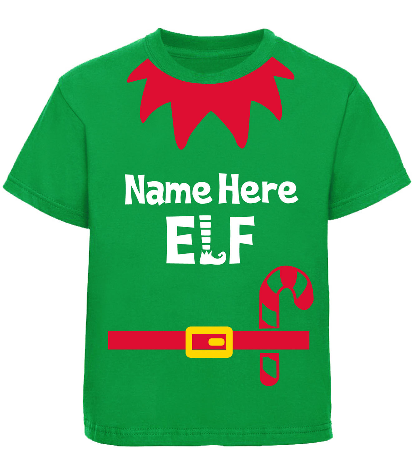 Personalised Christmas Elf TShirt Any Name Elves Santa Xmas Gift G