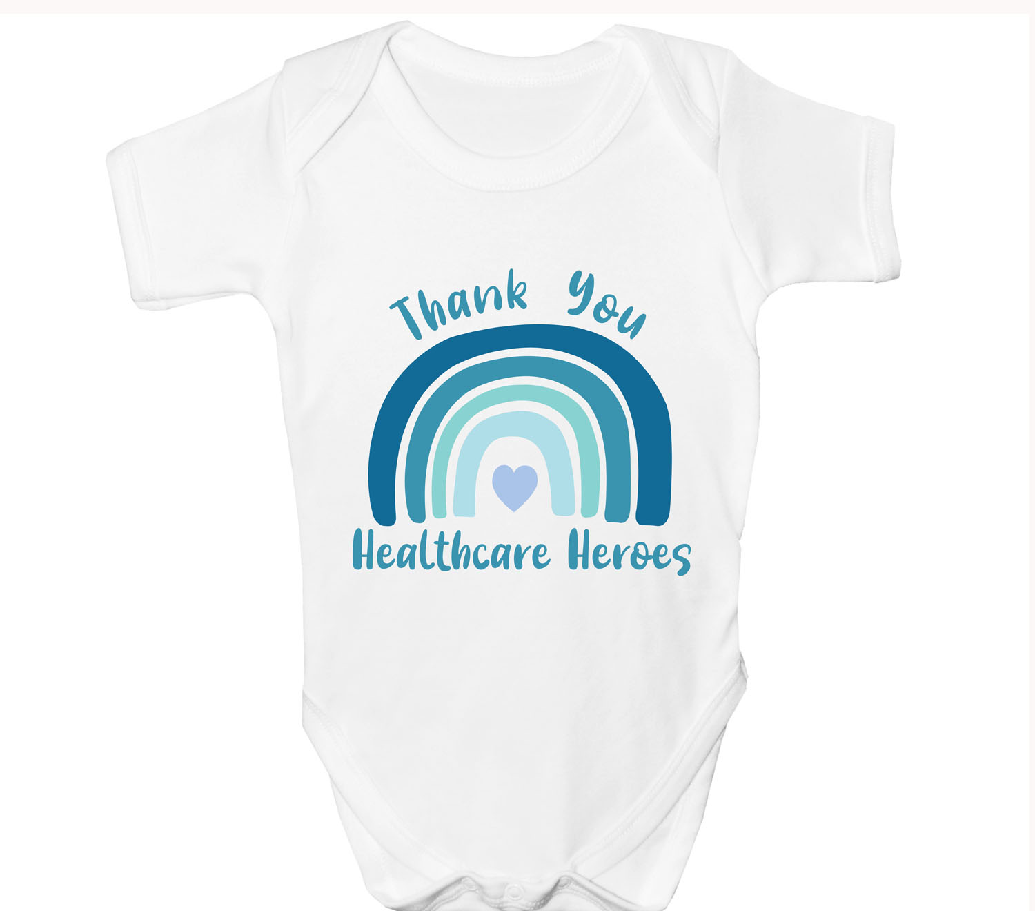 Thank You NHS Rainbow Baby Grow Boys Girls Stay Safe Home Vest Gift Beyondsome