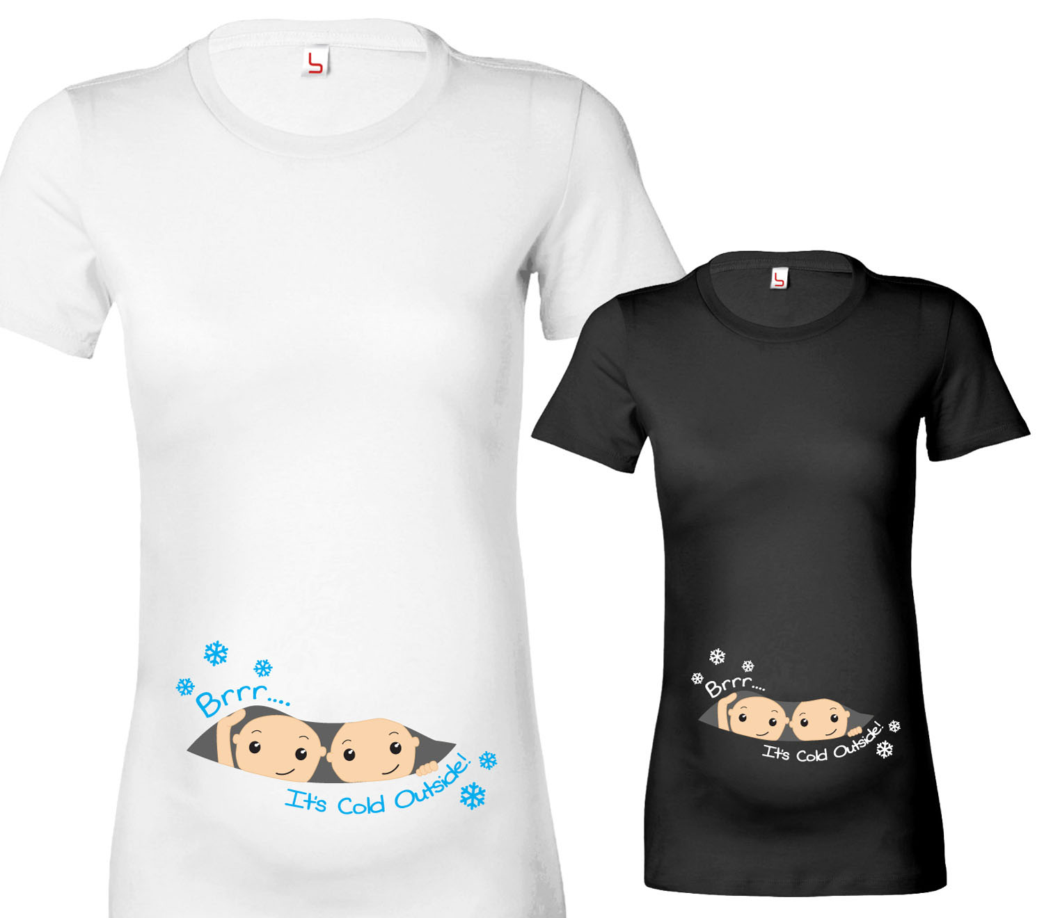 buyer range marathon Womens 'Twins It's Cold Outside..' Maternity T-Shirt Pregnancy Top Xmas  Gift – Beyondsome