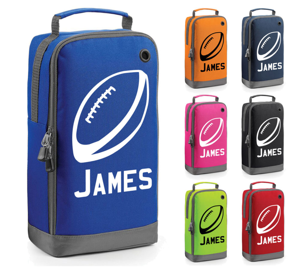 Personalised Rugby Boot Bag Childrens Ball Sport Kids Sports Pe Kit