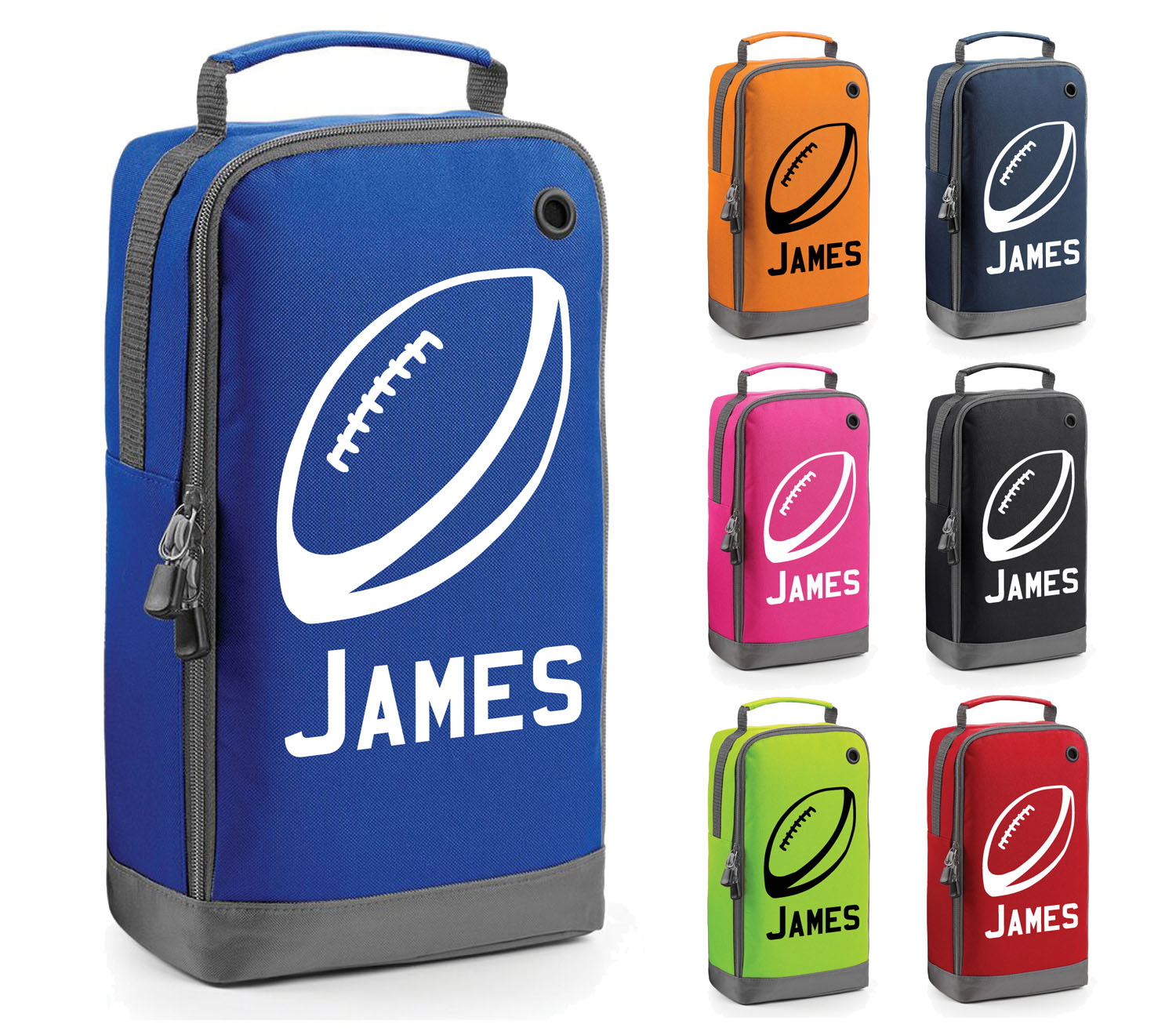 Personalised Rugby Boot Bag Customised Kids Rugby Union Sports School PE Gym 