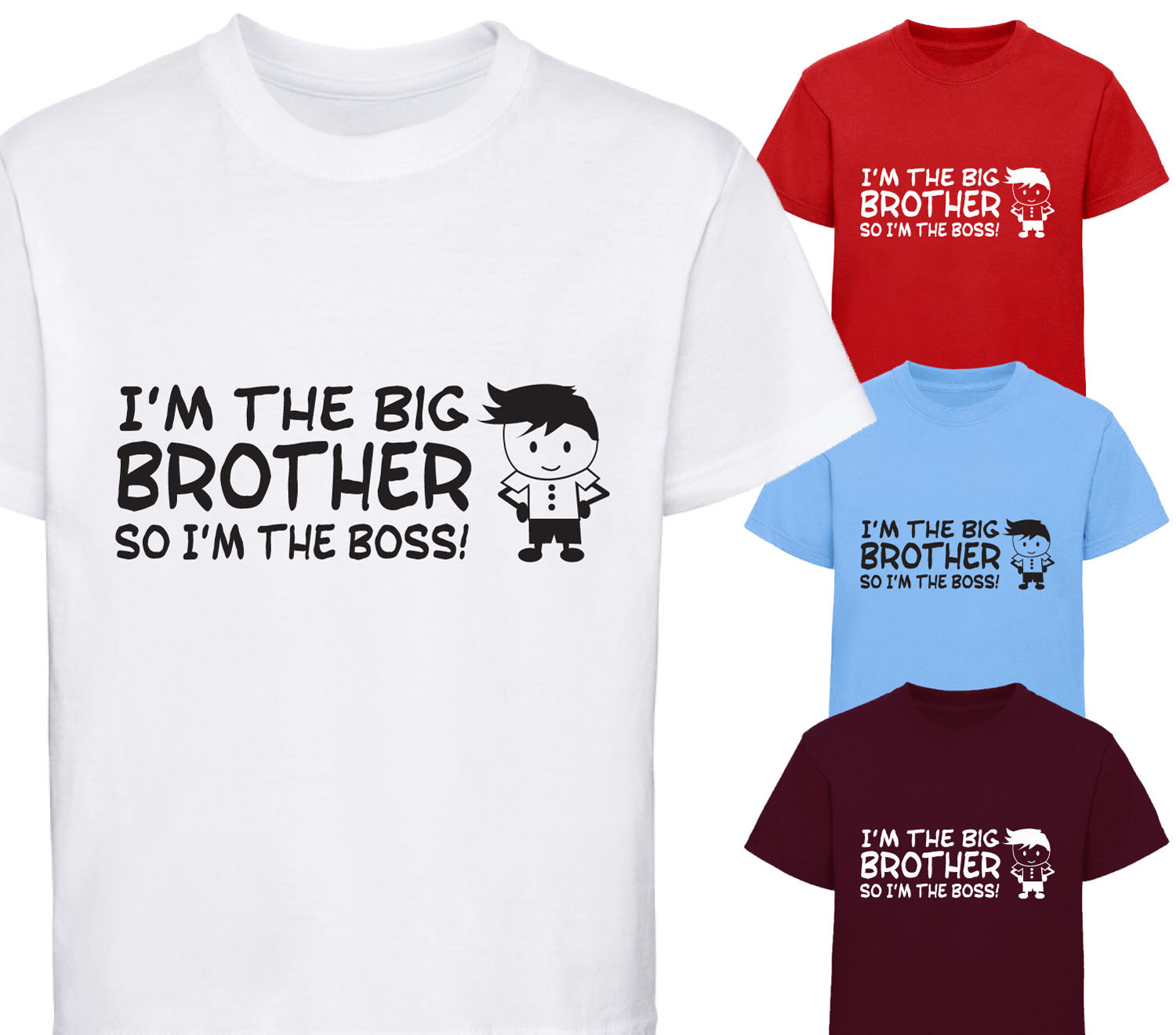 I m The Big Brother So I m The Boss T Shirt Boys Kids Childrens Tshirt Top Gift Beyondsome
