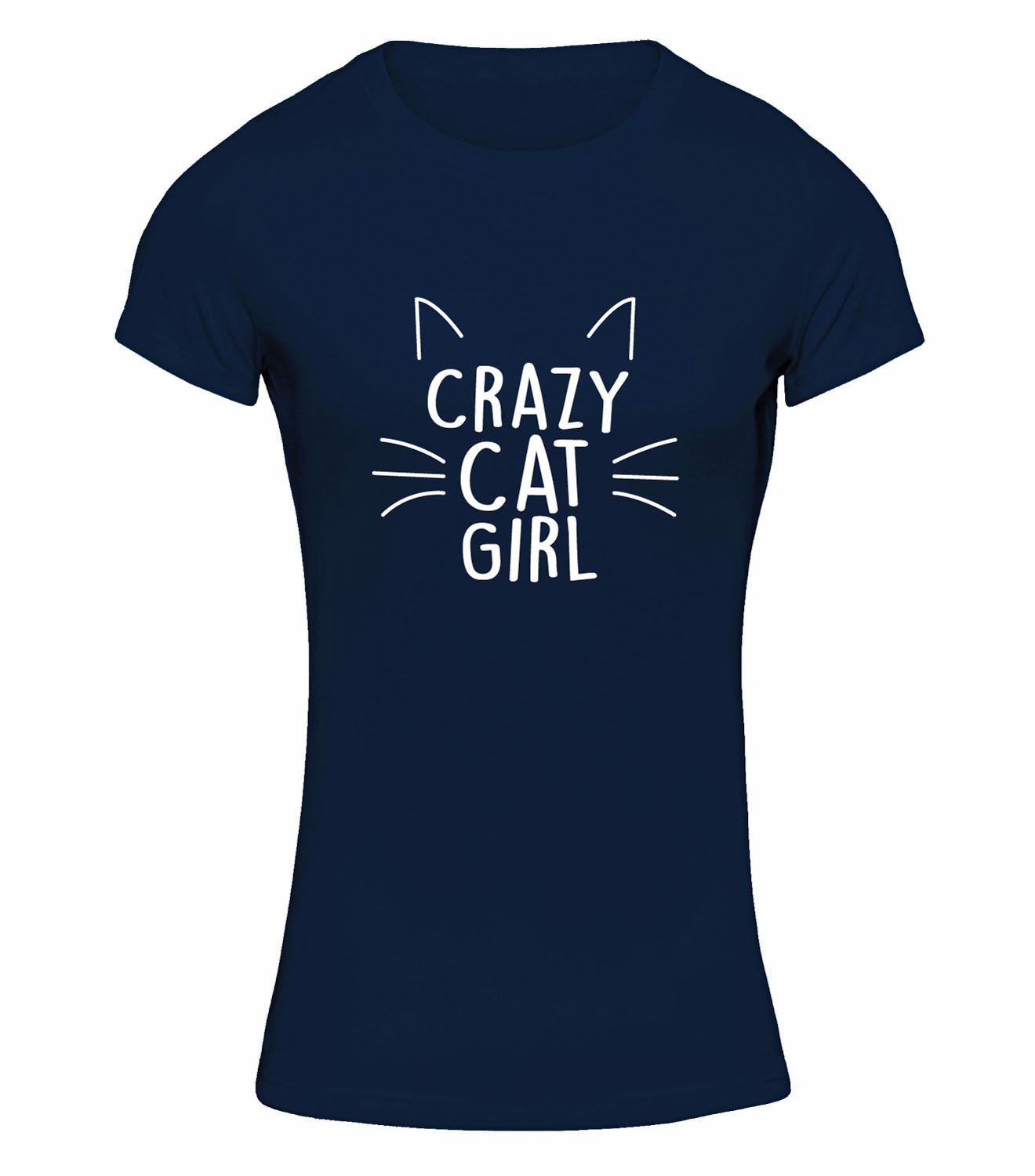 Womens Crazy Cat Girl T Shirt Ladies Tshirt Girls Animal Gift