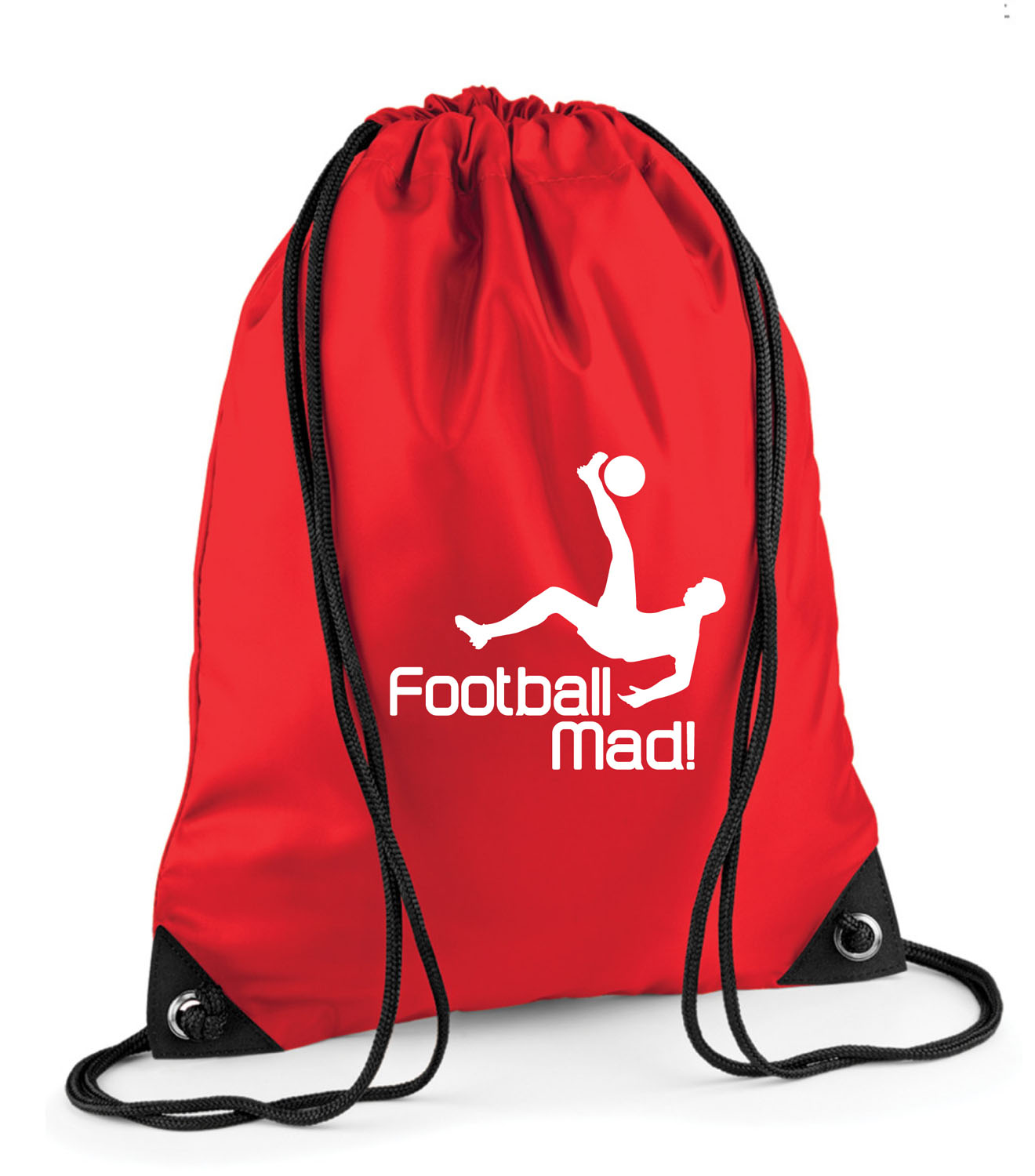 Childrens Football Mad Pull String Bag Boys Girls Kids Pe Kit eBay
